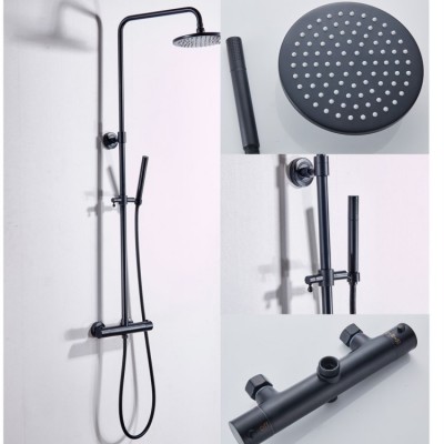 Modern style waterfall shower set rain shower set bathroom hot and cold shower sets