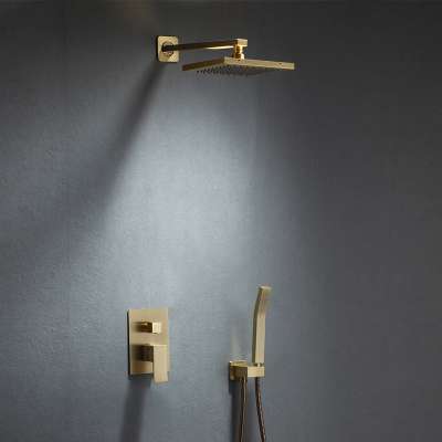 new design bathroom conceal rain gold shower set